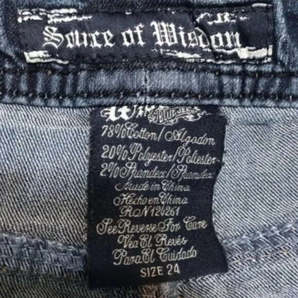 Torrid Source Of Wisdom Jeans Blue Boot Cut Plus Size Boho Streetwear Sz 2 - Picture 2 of 6